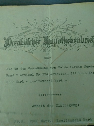 Original prussian mortgage - original,