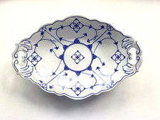 Schale Kuchenplatte Keksteller Strohblume Indisch Blau Kalk-Eisenberg/Thüringen