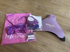 Planet Meerjungfrau Mädchen Meerjungfrau Schwanzflosse bauchfreies Oberteil & Slip - Merplanet Kollektion