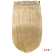 Ombre Dick Ein Tressen Clip In 100% Remy Echthaar Extensions Weft Haarteil Blond