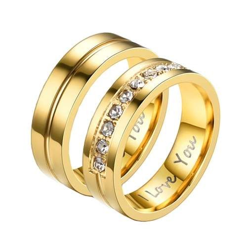 Edelstahl ring vergoldet - edelstahl,
