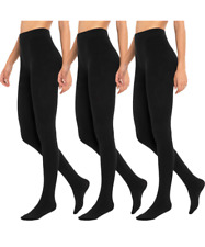 DAMEN THERMO STRUMPFHOSE  SCHWARZ  INNEN FLEECE  WARM  GRÖßE S - 3XL WINTER