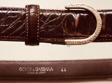 Dolce Gabbana Krokogürtel Damen Made in Italy