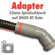 DN50 auf 32mm Spiralschlauch