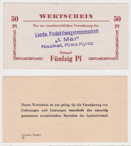 Pfennig banknote ddr lpg - 50,