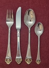 Robbe & Berking Rosenmuster 150er Gold Kinderbesteck 4 teilig 