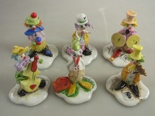 Konvolut 6x Porzellan Clown