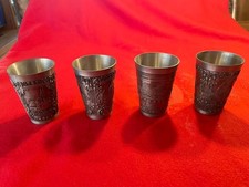 4 Zinnbecher von Becker