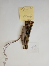 Konv1 1 Spur N Weiche rechts +E Antrieb geprüft  Piccolo Profigleis Fleischmann