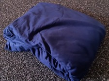 WINTERENGEL - Boxspring - Spannbettlaken, 180x210 cm, dunkelblau, Flanell (NEU!)