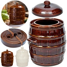 Gärtopf Sauerkrauttopf Steinguttopf mit Deckel Beschwerungsstein Keramik 3,2-25L