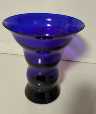 Vase Glas kobaltblau blau
