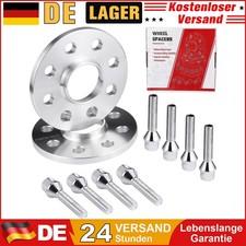 20mm 2x10mm Spurverbreiterung Radschrauben 4x100 Ø57,1 Paar Spurplatten für VW