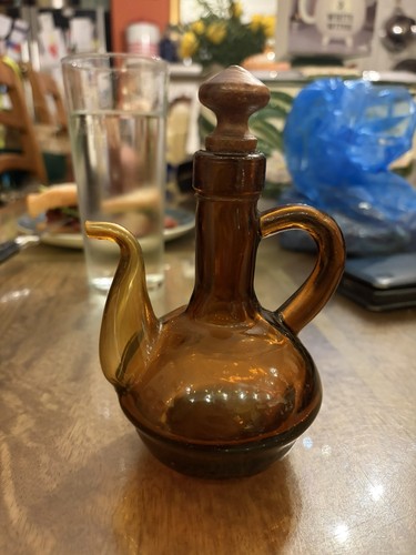 Kleine vintage braunglas öl - kleine,, vintage,