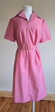 Kleid DDR Uniform Schwester Kittel Vintage Gürtel Jugendmode Thüringen 60er Rosa