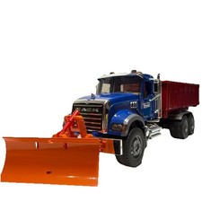 BRUDER 02822 MACK Granite LKW mit Abrollcontainer Räumschild 02581