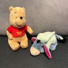 ‼️ Plüsch Disney Winnie Pooh Bär + Esel I-Ah Pyjama Kuscheltier Stofftier 20 cm