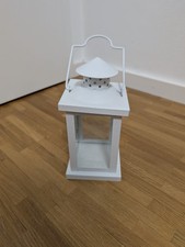 Kleine Laterne/Windlicht aus Metall - weiß - NEU!