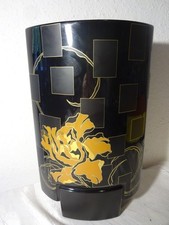 Vase Rosenthal Studio Line Michael Böhm Schwarz mit oranger Blüte TOP
