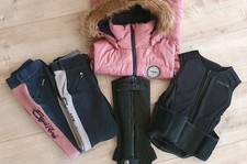Reitset STEEDS/EQUILIBRE Weste/ 2 Reithosen/Protector/Chaps, Mädchen Gr. 140/152