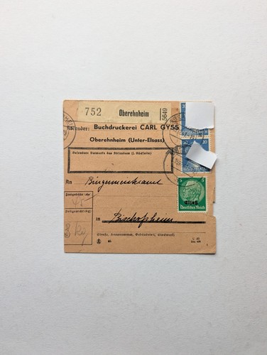 Deutsches reich paketkarte - reich,