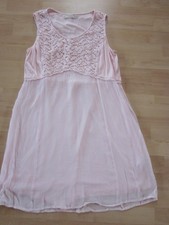 Cream Kleid rose Gr. 40 mit Spitze, Viskose mit Unterkleid Baumwolle