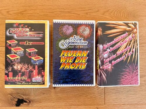 Alte weco feuerwerk vhs - 3x,