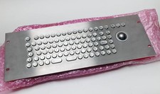 Edelstahl Tastatur 19" 4HE mit Trackball KVD-86 Metalltastatur USB IP65 Keyboard