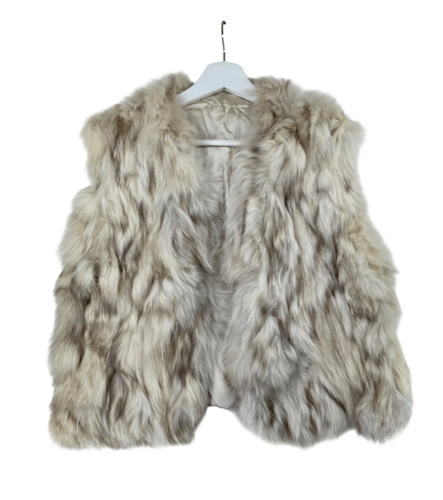Vintage silberfuchs fell weste - vintage,