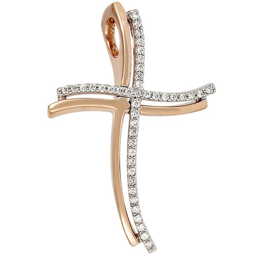 Diamantanhänger kreuz 585 - kreuz,