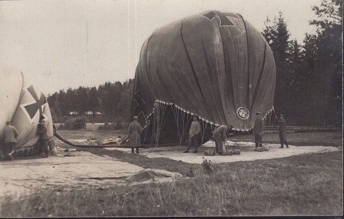 Ansichtskarte fesselballon - ansichtskarte,