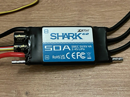 Shark 50a brushless esc - brushless, 6v/4a
