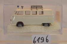 Brekina 1/87 Nr.31601 Volkswagen VW T1 Bus Polizei m Dachgepäckträger OVP #6196
