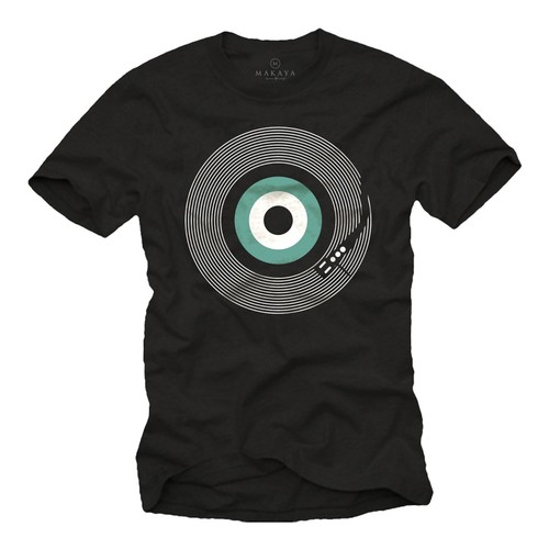Herren shirt retro print - t-shirt,