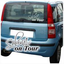 Wunschname + on Tour  Auto Aufkleber Kind Baby Sticker Name Autoaufkleber A041 