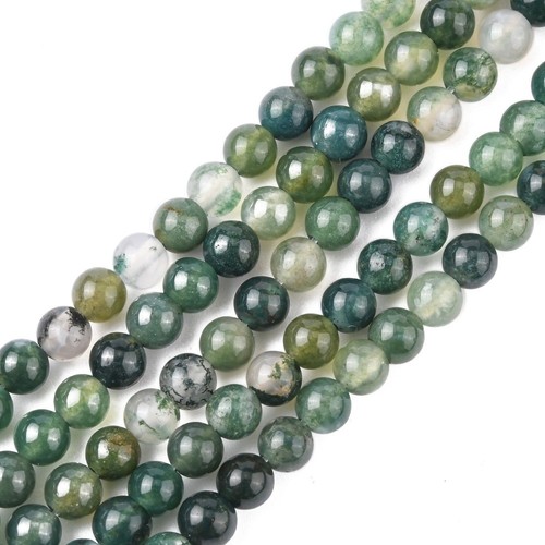 Moosachat 4mm grün perlen - 4mm,