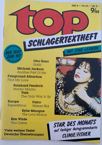 Top schlagertextheft 9 88 - schlagertextheft, nr.