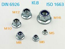 50 St. Stoppmutter M8 mit Flansch Kl.8 verzinkt