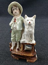 alte Porzellan Figur mit Vase