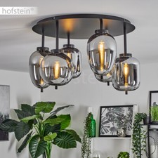 Wohn Schlaf Zimmer Beleuchtung modern Rauchglas 6-flammig Decken Lampen Leuchten