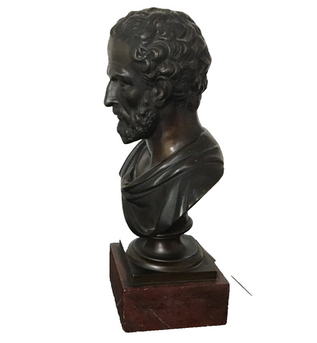 Demosthenes bronze büste - demosthenes,,