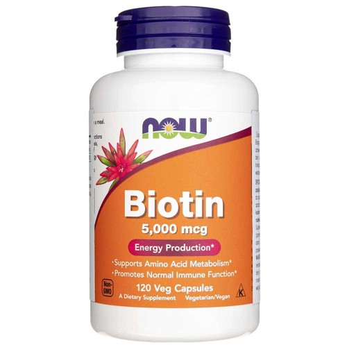 Now foods biotin 5000mcg 120 - now,