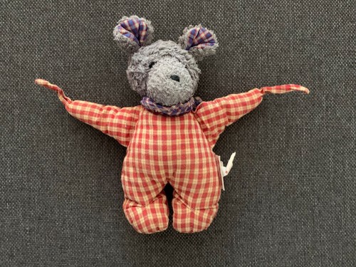 Kuscheltier mit rassel maus - kuscheltier,