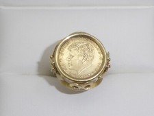 585 Gold Ring 14K Gelbgold 3,7 g Münzring John F. Kennedy RG 56 - 17,8 mm 9192a