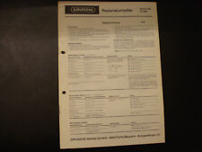 Original Service Manual Schaltplan Grundig Satellit 1000 TR 6002