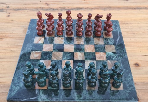Schachspiel marmor stein 25x25 - marmor/stein,