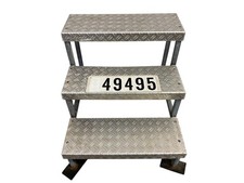 Alu Stahl Treppe Tritt 64,5x100x32,5cm  49495