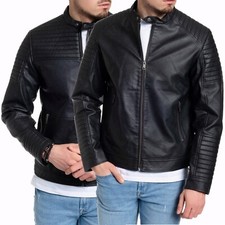 Jack jones lederjacke biker - &,