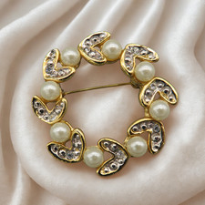 Vintage Brosche - Goldfarben -