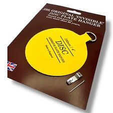 100 mm 4" Scheibe Platte Aufhänger + Chrom Haken Stift Wandbehang selbstklebend Bild